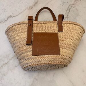 Loewe Tan Woven Basket Bag